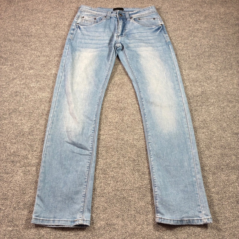 Steve's Jeans Women 28x30 Light Blue Straight Leg Stretch Denim Jeans